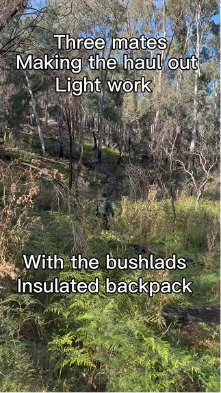 Couple in the bush with Bushlads Backpack