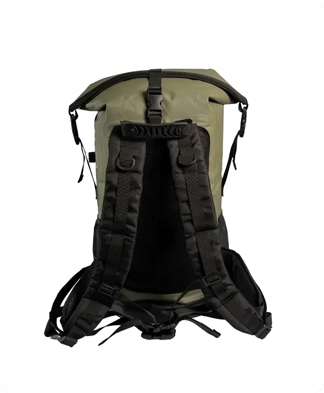 Bushlads dry bag backpack — harness detail