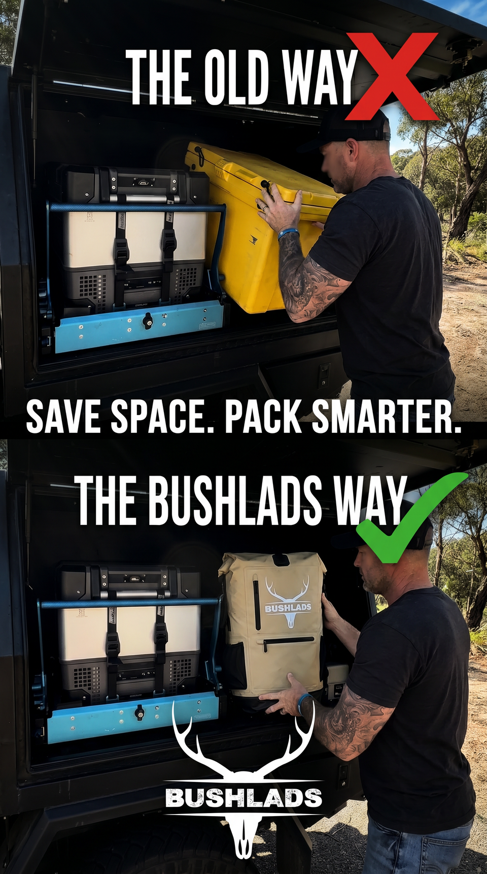 Storage space in back of Ute